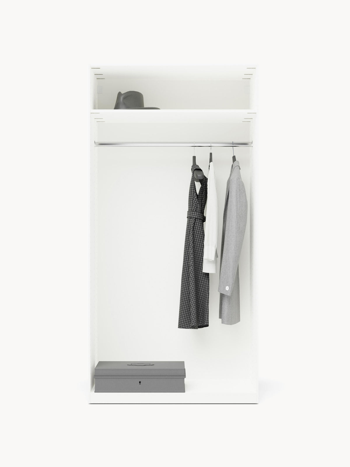 Simrenza Modular Hinged-Door Wardrobe, 100 cm Wide, in Various Sizes