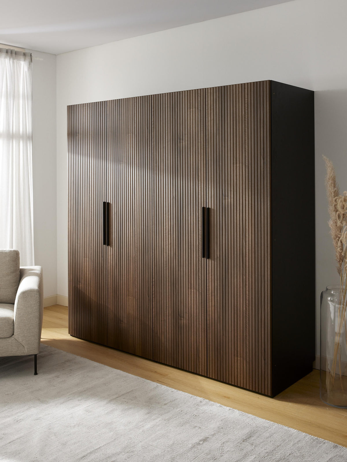 Simrenza Modular Hinged-Door Wardrobe, 200 cm Wide, in Various Sizes