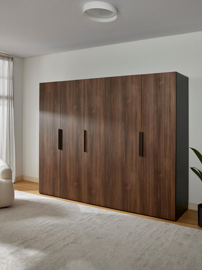 Simrenza Modular Hinged-Door Wardrobe, 250 cm Wide, in Various Sizes