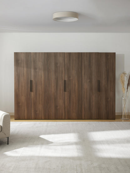 Simrenza Modular Hinged-Door Wardrobe, 300 cm Wide, in Various Sizes