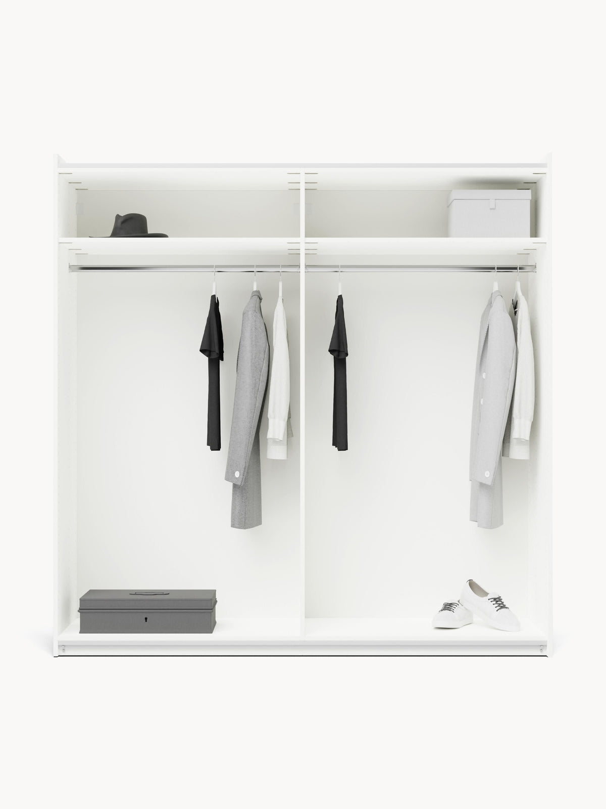 Simrenza Modular Sliding-Door Wardrobe, 200 cm Wide, in Various Sizes