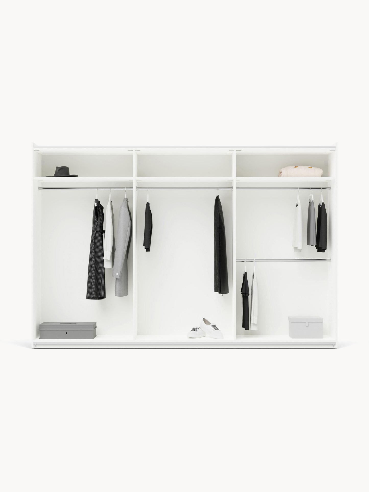 Simrenza Modular Sliding-Door Wardrobe, 300 cm Wide, in Various Sizes
