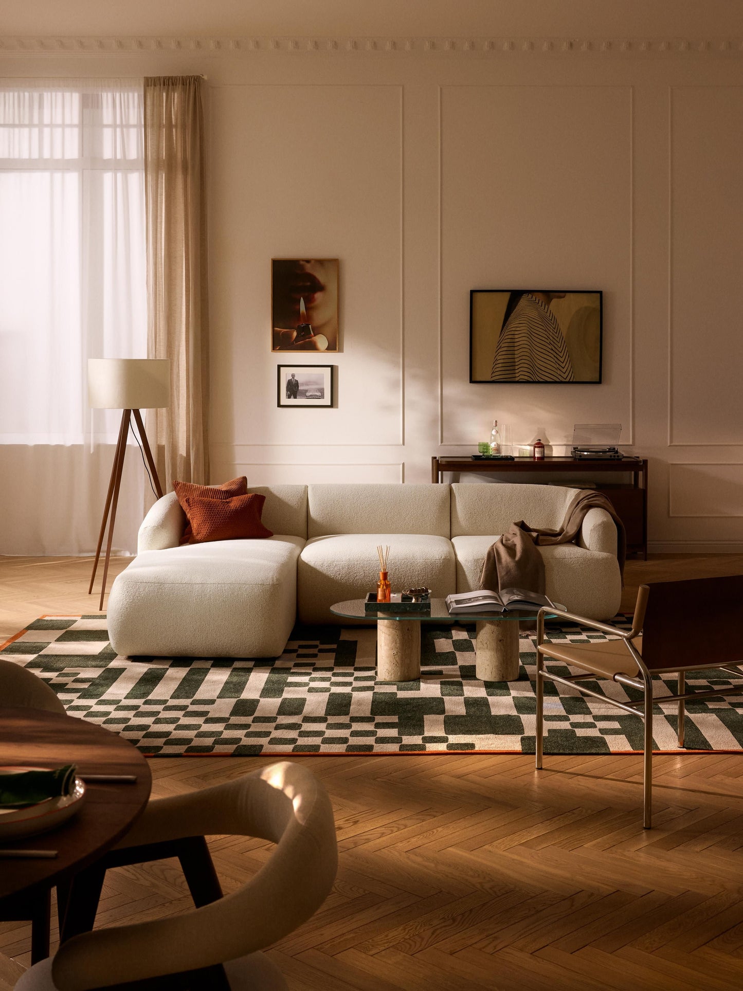 Sofvella 3-Seater Modular Corner Sofa in Bouclé