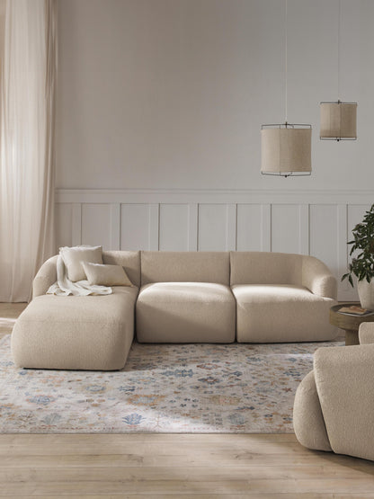 Sofvella 3-Seater Modular Corner Sofa in Bouclé