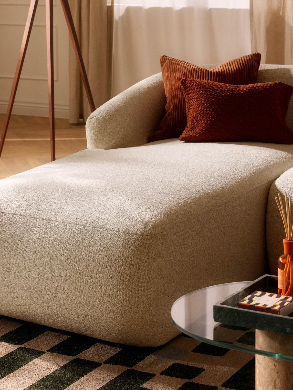 Sofvella Bouclé Chaise Corner Module