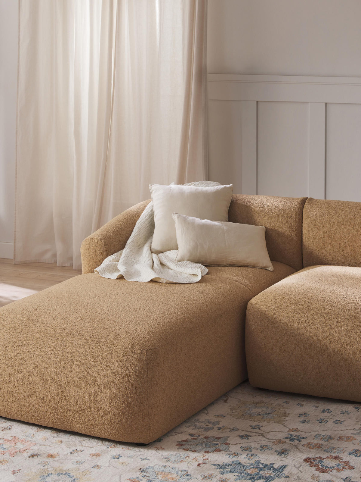 Sofvella Bouclé Chaise Corner Module