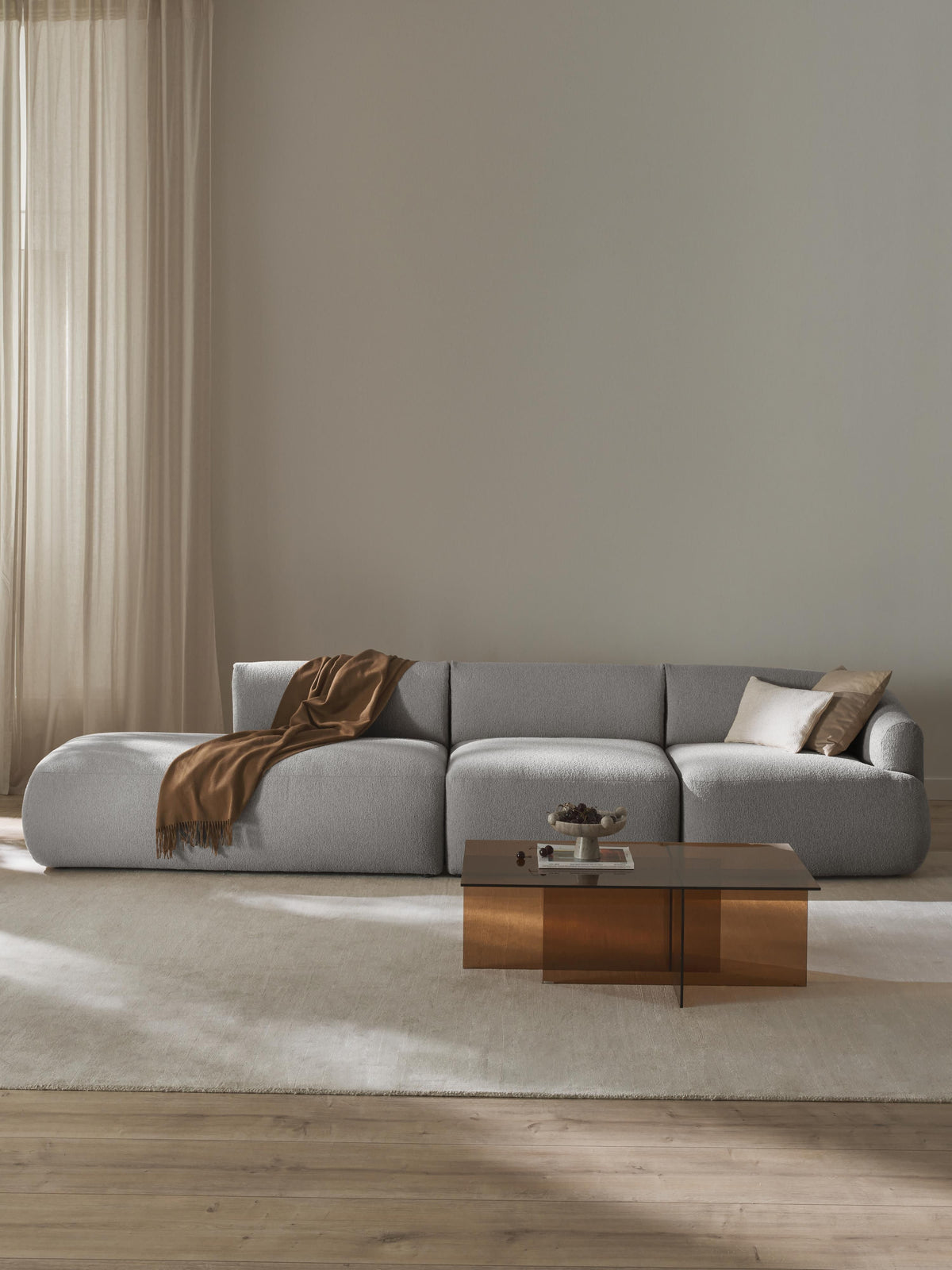 Sofvella Modular Bouclé Chaise (2-Seater)