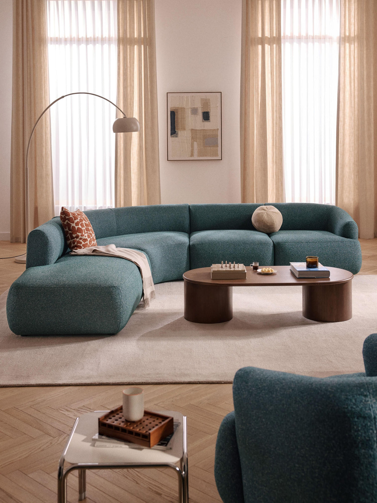 Sofvella Modular Corner Sofa in Bouclé (4-Seater)