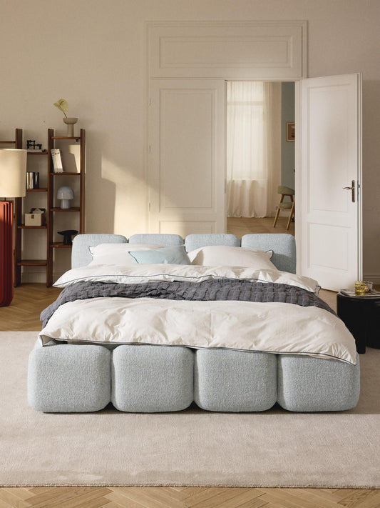Taybria Bouclé Upholstered Bed