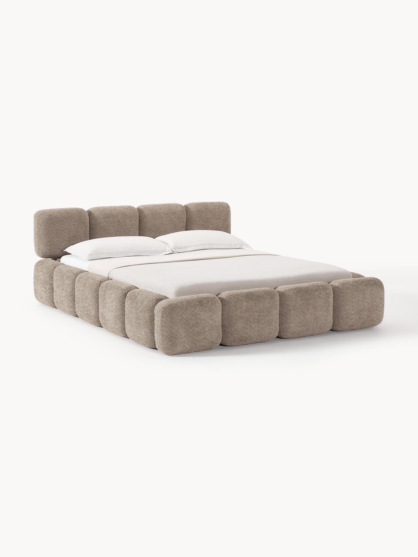 Taybria Teddy Bouclé Upholstered Bed