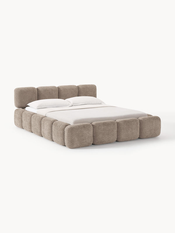 Taybria Teddy Bouclé Upholstered Bed