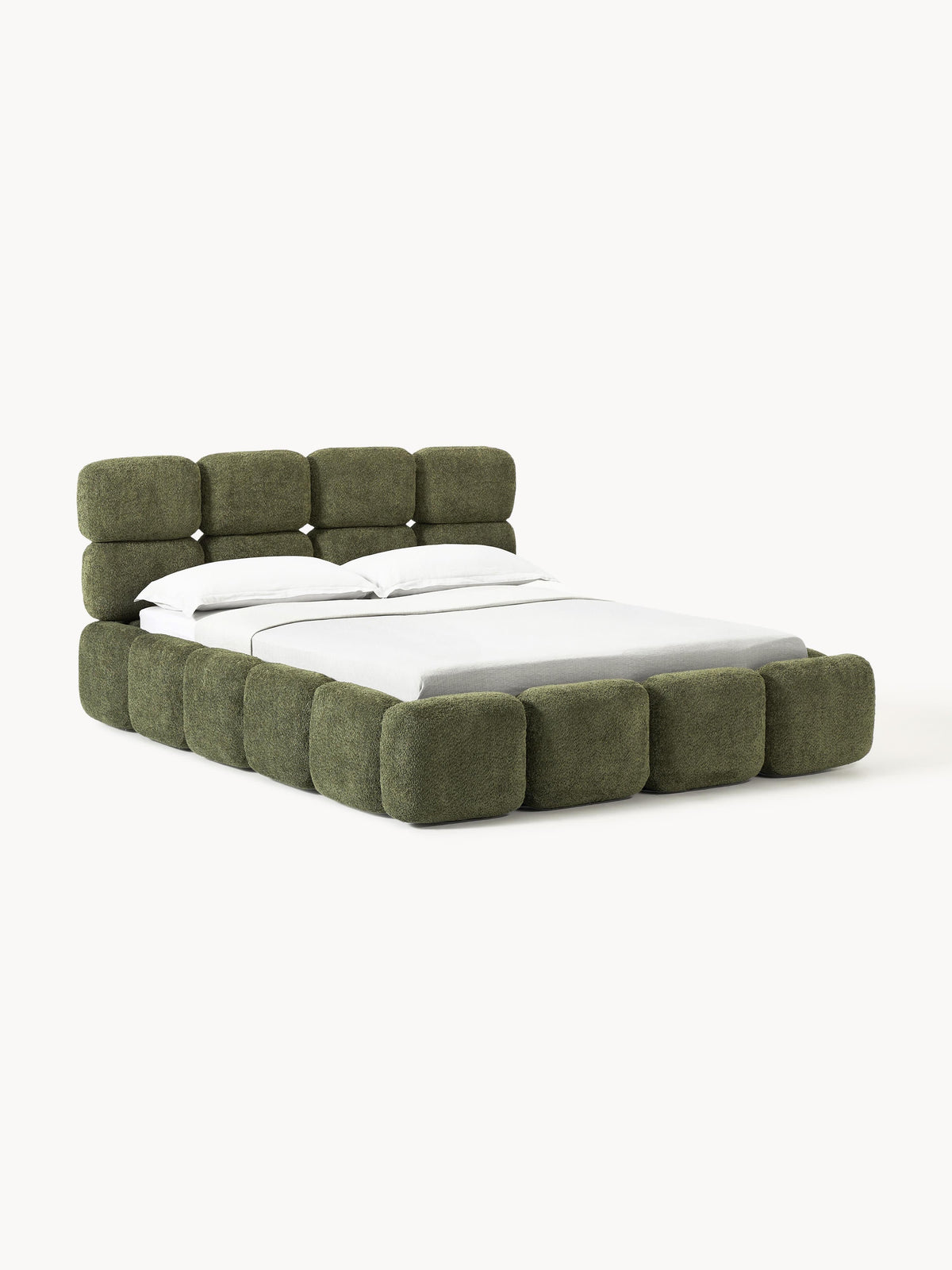 Taybria Teddy Bouclé Upholstered Bed