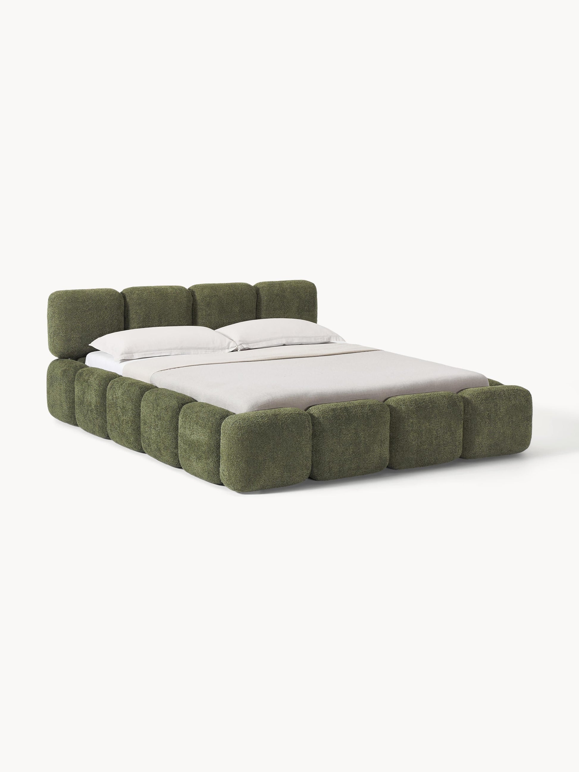 Taybria Teddy Bouclé Upholstered Bed with Storage