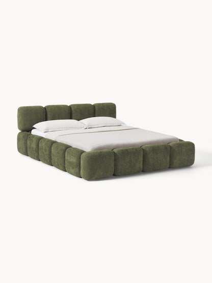 Taybria Teddy Bouclé Upholstered Bed with Storage