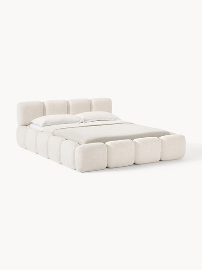Taybria Teddy Bouclé Upholstered Bed with Storage