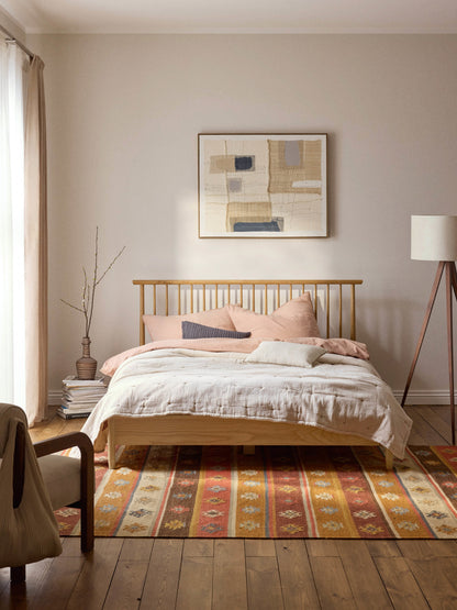 Winbella Wooden Bed with Pine Headboard