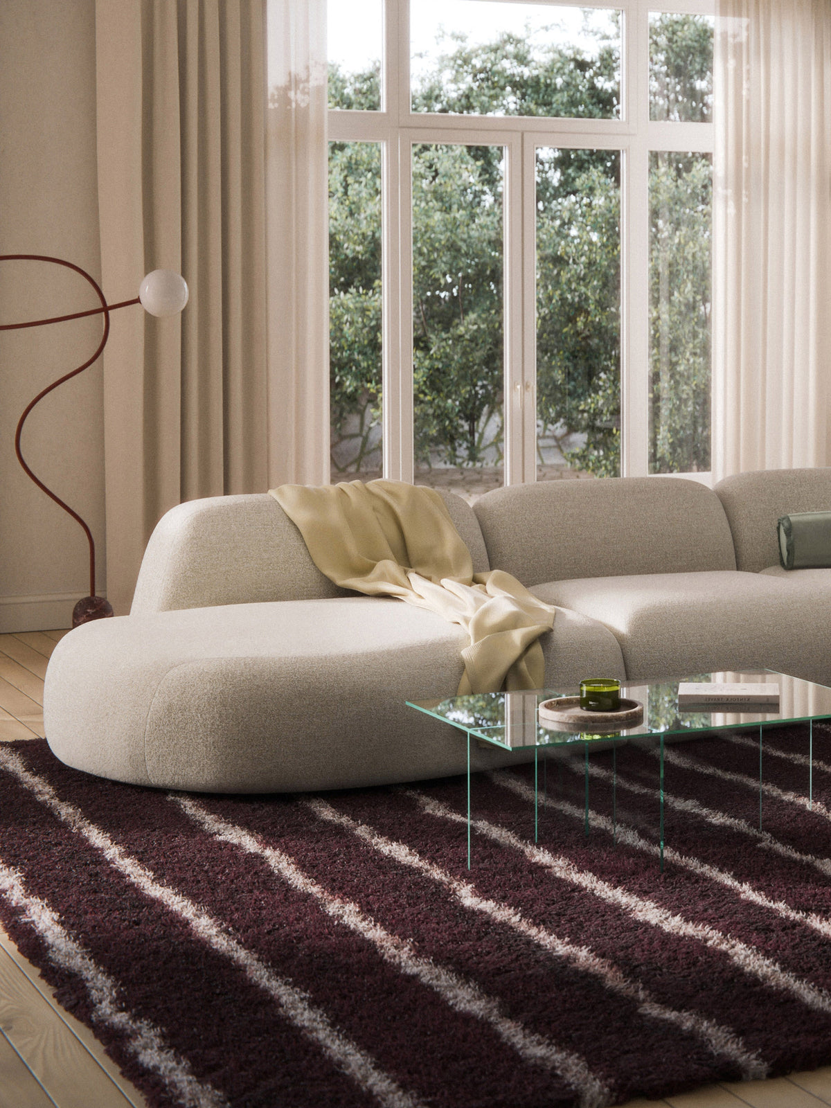Wolstena Chaise Module in Bouclé