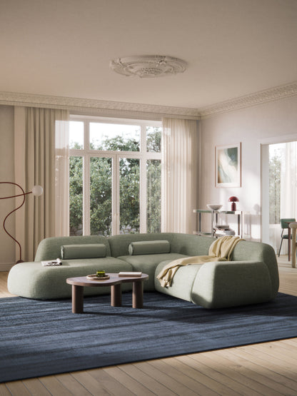 Wolstena Modular Bouclé Corner Sofa with Chaise Longue (4-Seater)