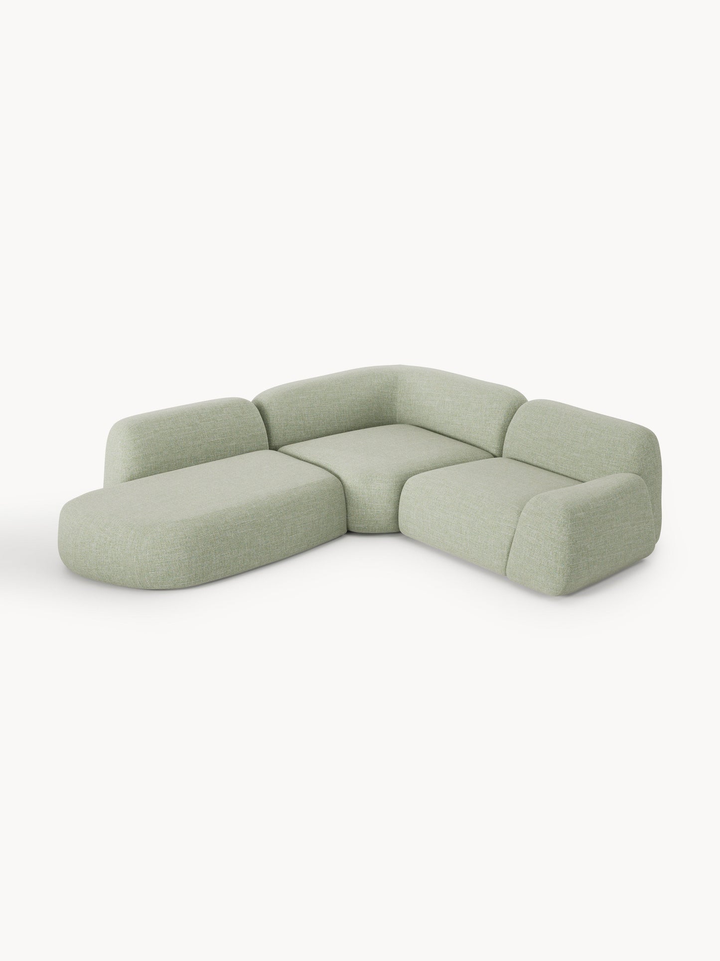 Wolstena Modular Bouclé Corner Sofa with Chaise Longue (4-Seater)