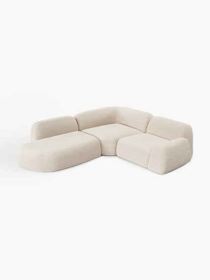 Wolstena Modular Bouclé Corner Sofa with Chaise Longue (4-Seater)