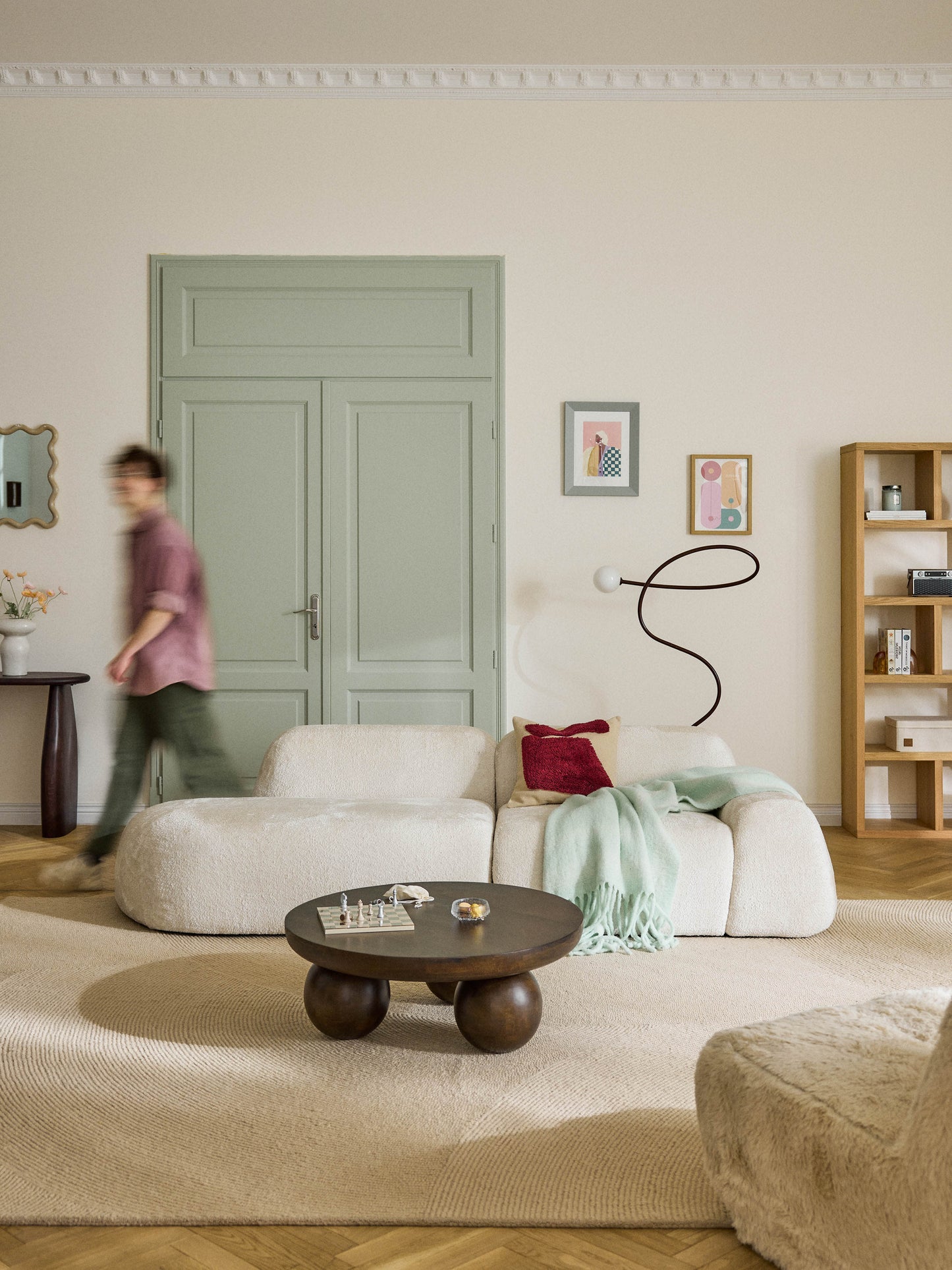 Wolstena Modular Teddy Bouclé Chaise (3-Seater)