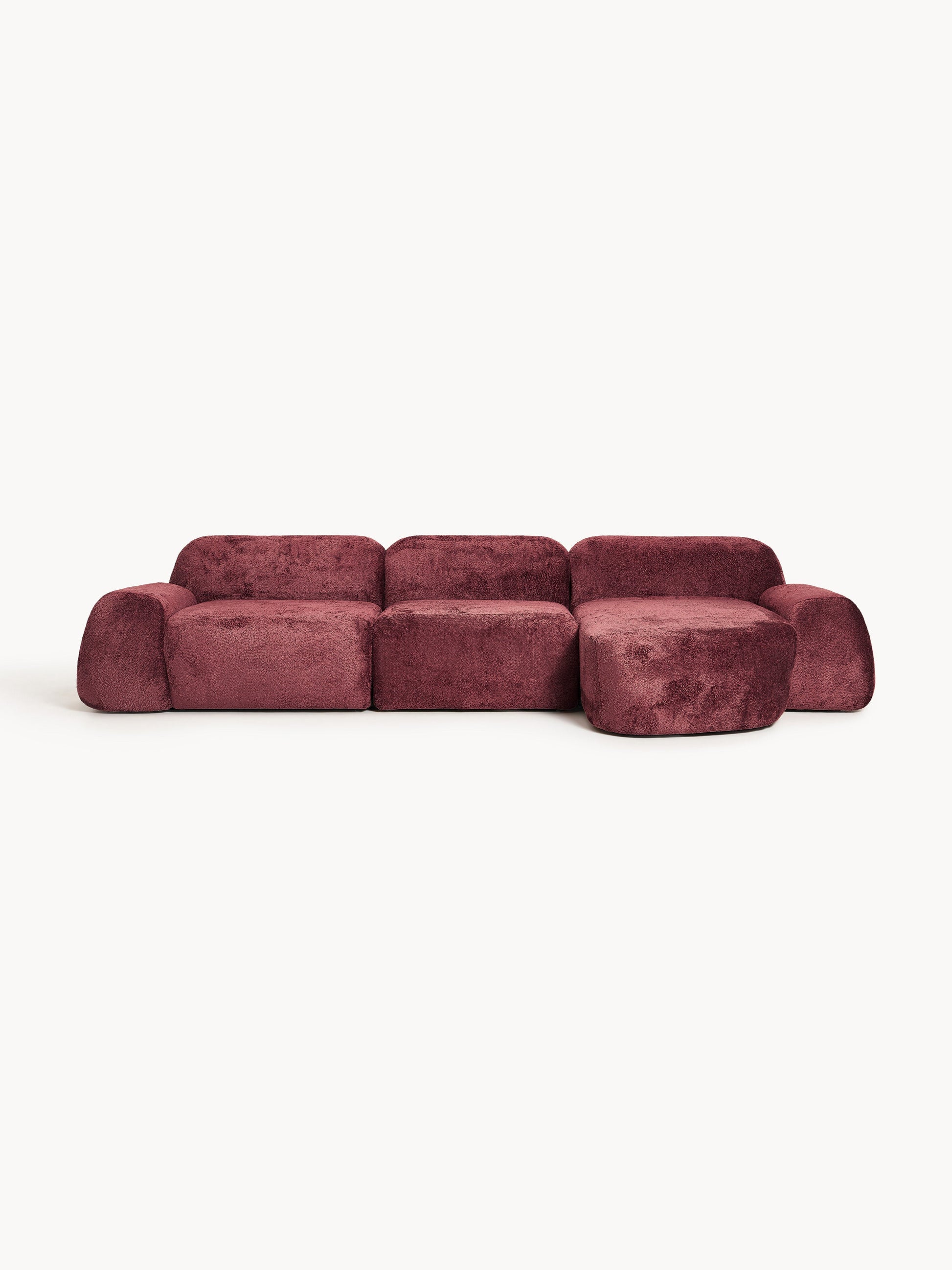 Wolstena Modular Teddy Bouclé Corner Sofa (4-Seater)