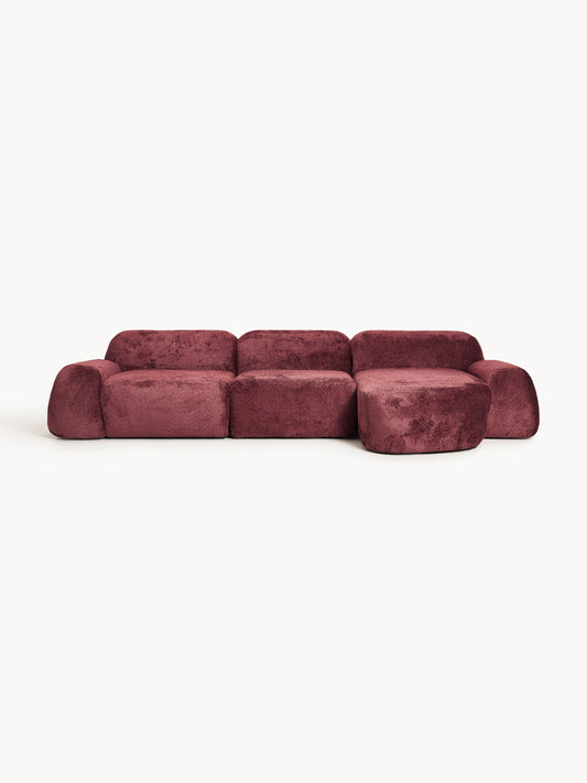 Wolstena Modular Teddy Bouclé Corner Sofa (4-Seater)