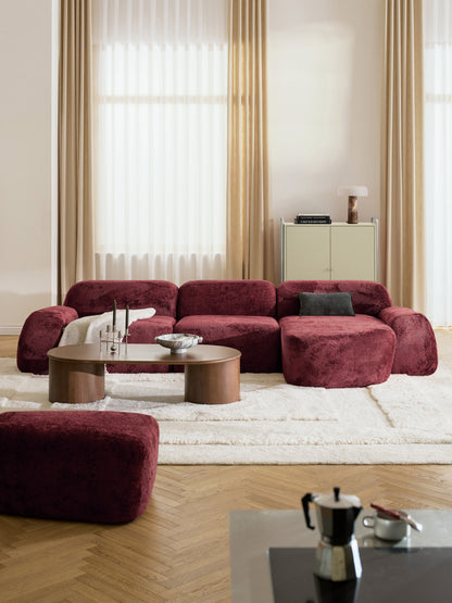 Wolstena Modular Teddy Bouclé Corner Sofa (4-Seater)