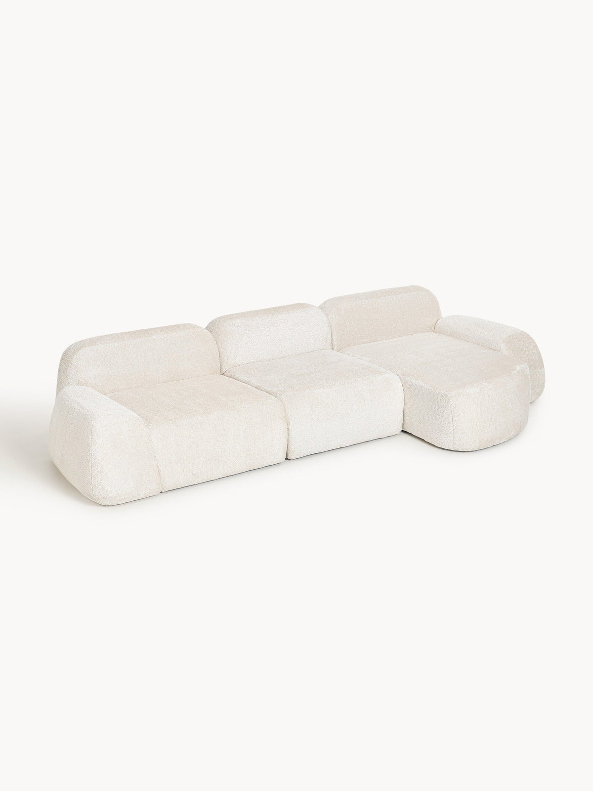 Wolstena Modular Teddy Bouclé Corner Sofa (4-Seater)