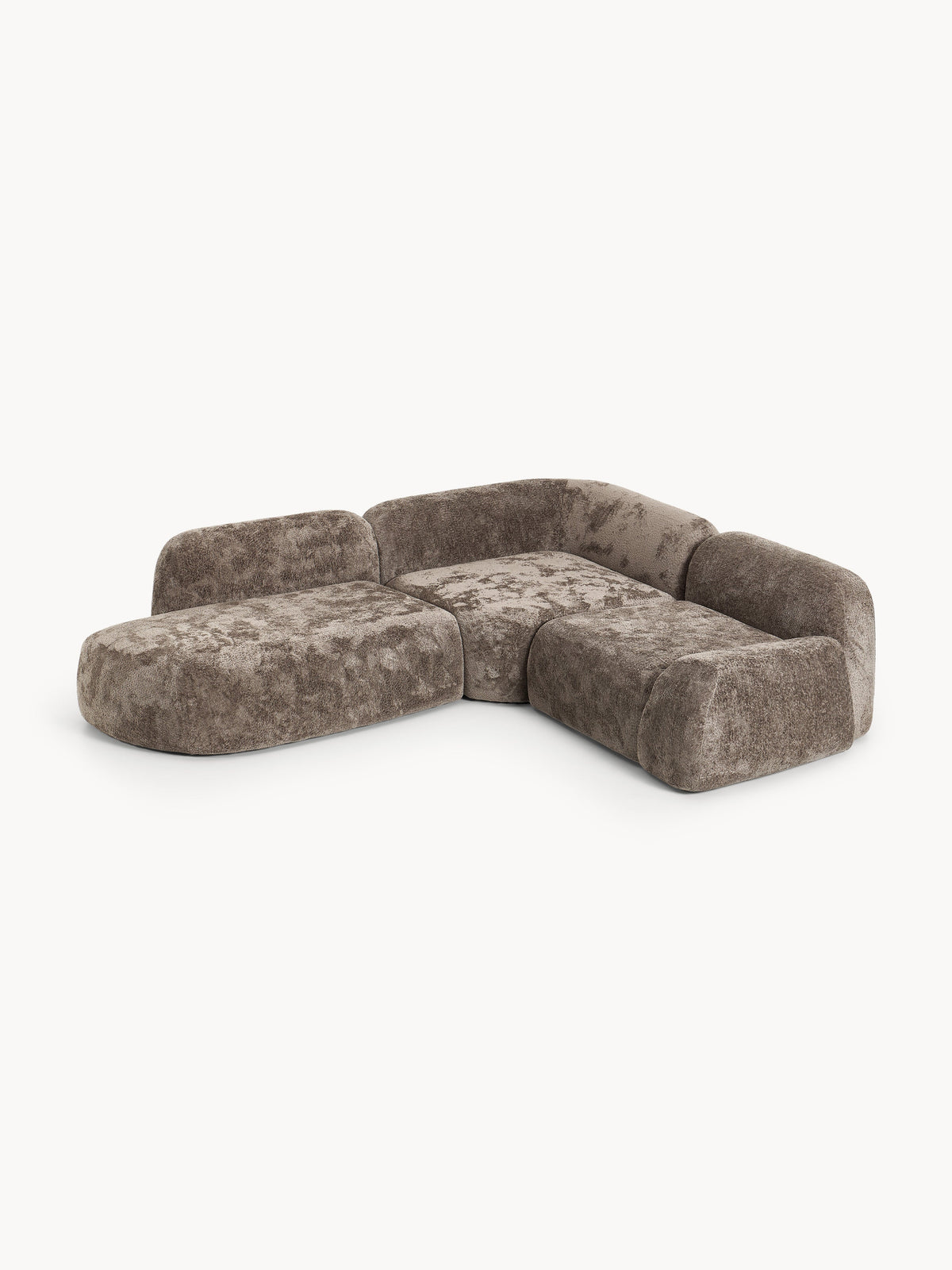 Wolstena Modular Teddy Bouclé Corner Sofa with Chaise Longue (4-Seater)