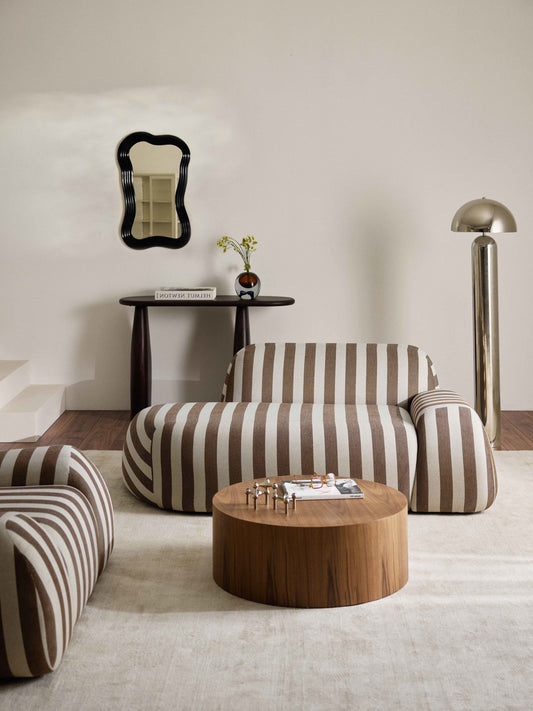 Wolstena Striped Sofa (2-Seater) with Chaise Longue