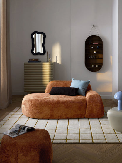 Wolstena Teddy Bouclé Sofa (2-Seater) with Chaise Longue