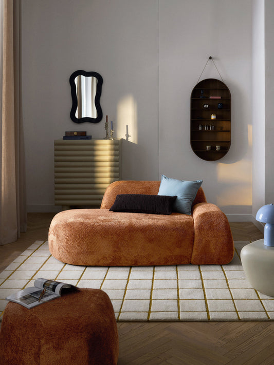 Wolstena Teddy Bouclé Sofa (2-Seater) with Chaise Longue