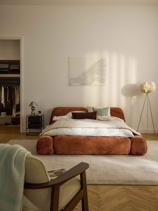 Wolstena Teddy Bouclé Upholstered Bed