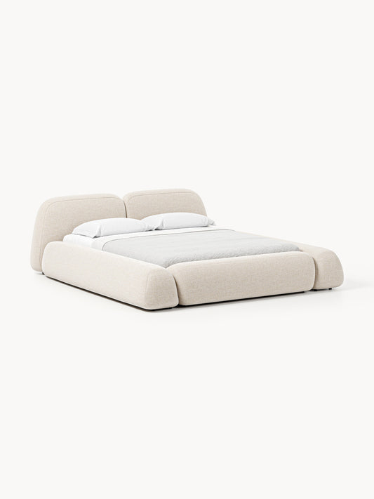 Wolstena Upholstered Bed in Bouclé