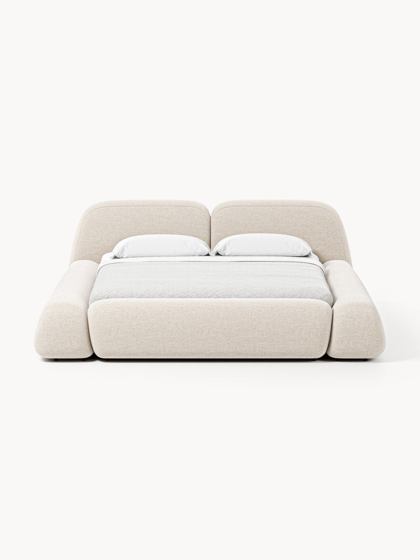 Wolstena Upholstered Bed in Bouclé