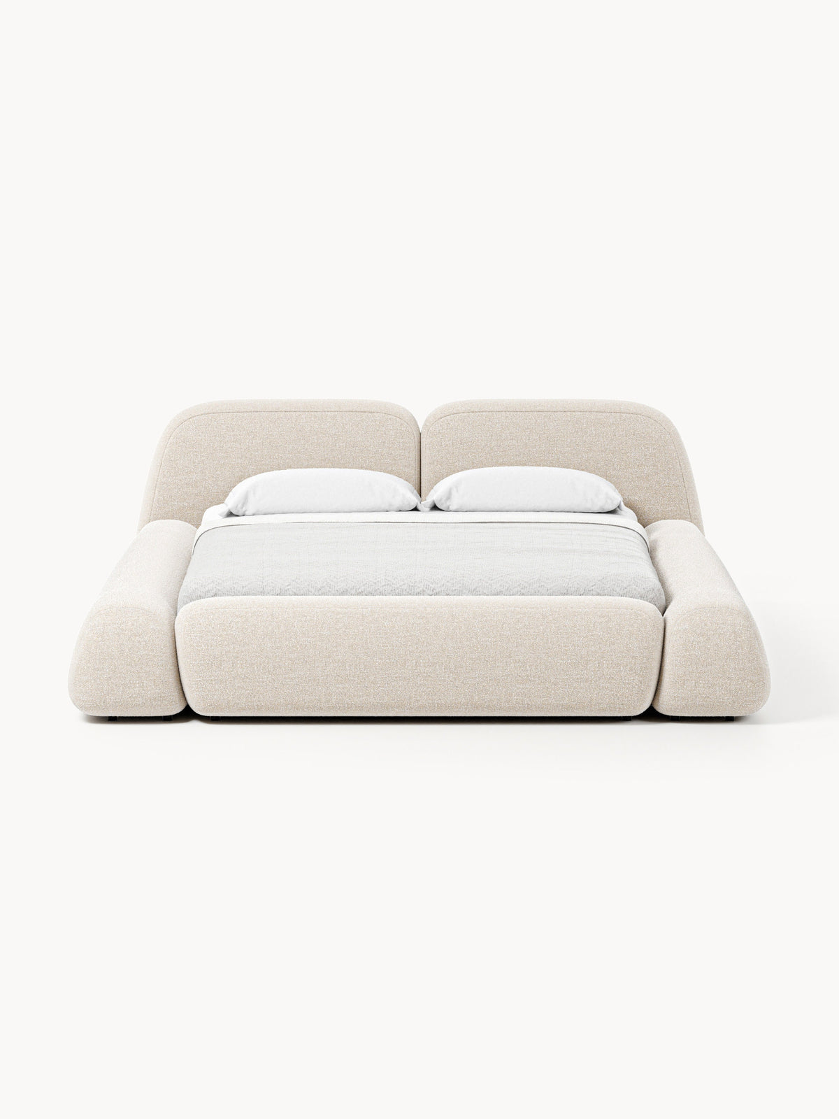 Wolstena Upholstered Bed in Bouclé