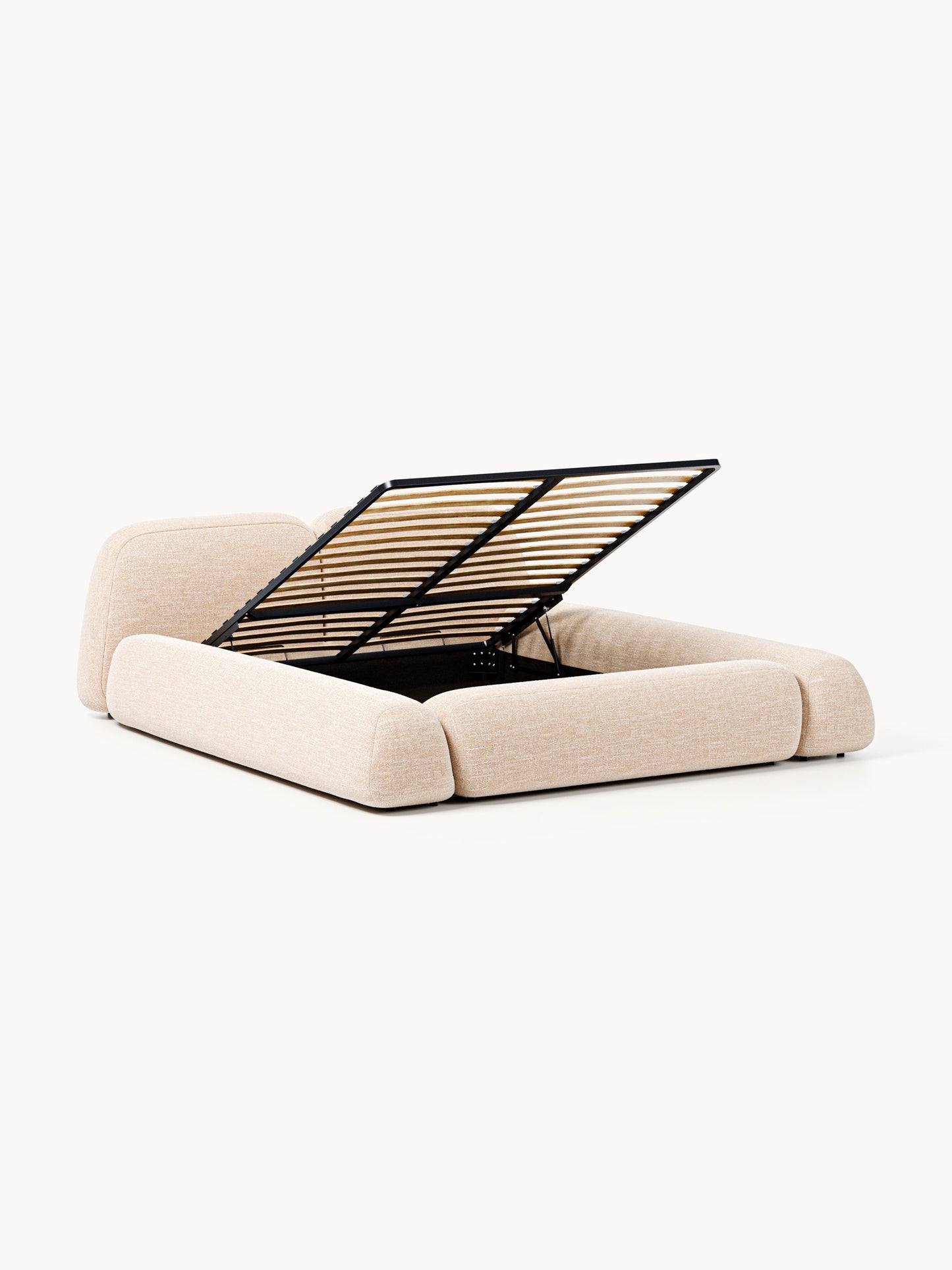 Wolstena Upholstered Bouclé Bed with Storage