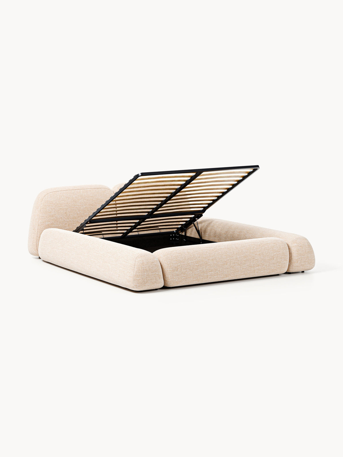 Wolstena Upholstered Bouclé Bed with Storage