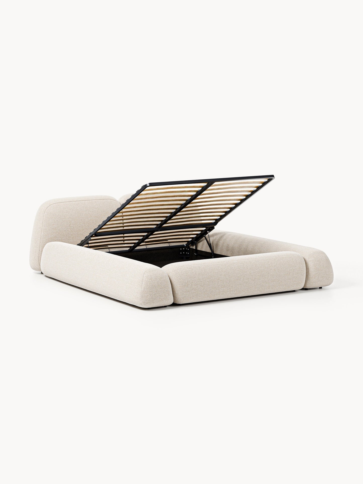 Wolstena Upholstered Bouclé Bed with Storage