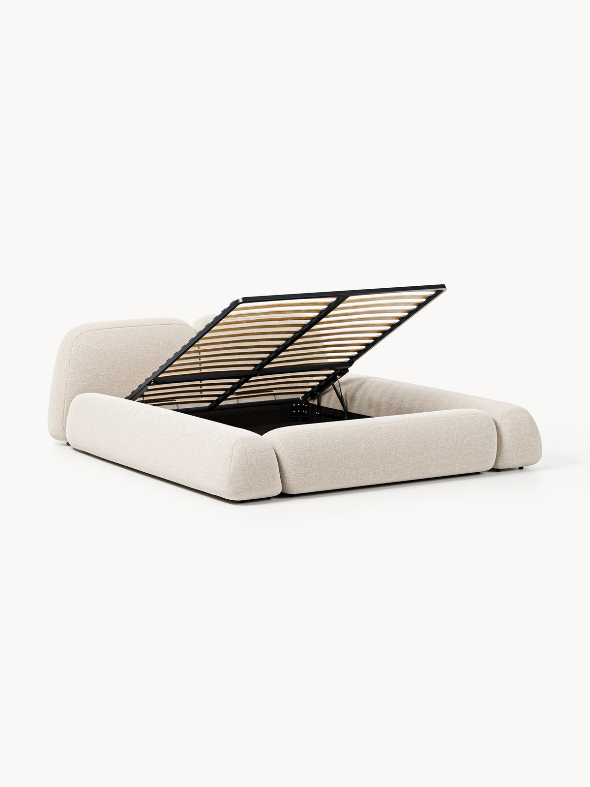 Wolstena Upholstered Bouclé Bed with Storage