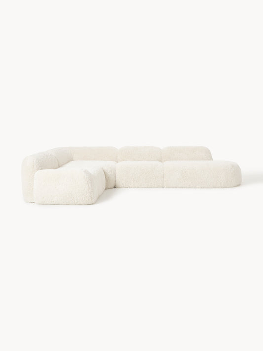 Wolstena XL Modular Teddy Corner Sofa with Chaise Longue