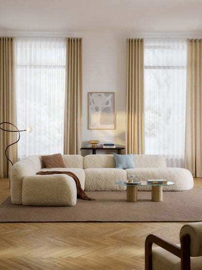 Wolstena XL Modular Teddy Corner Sofa with Chaise Longue