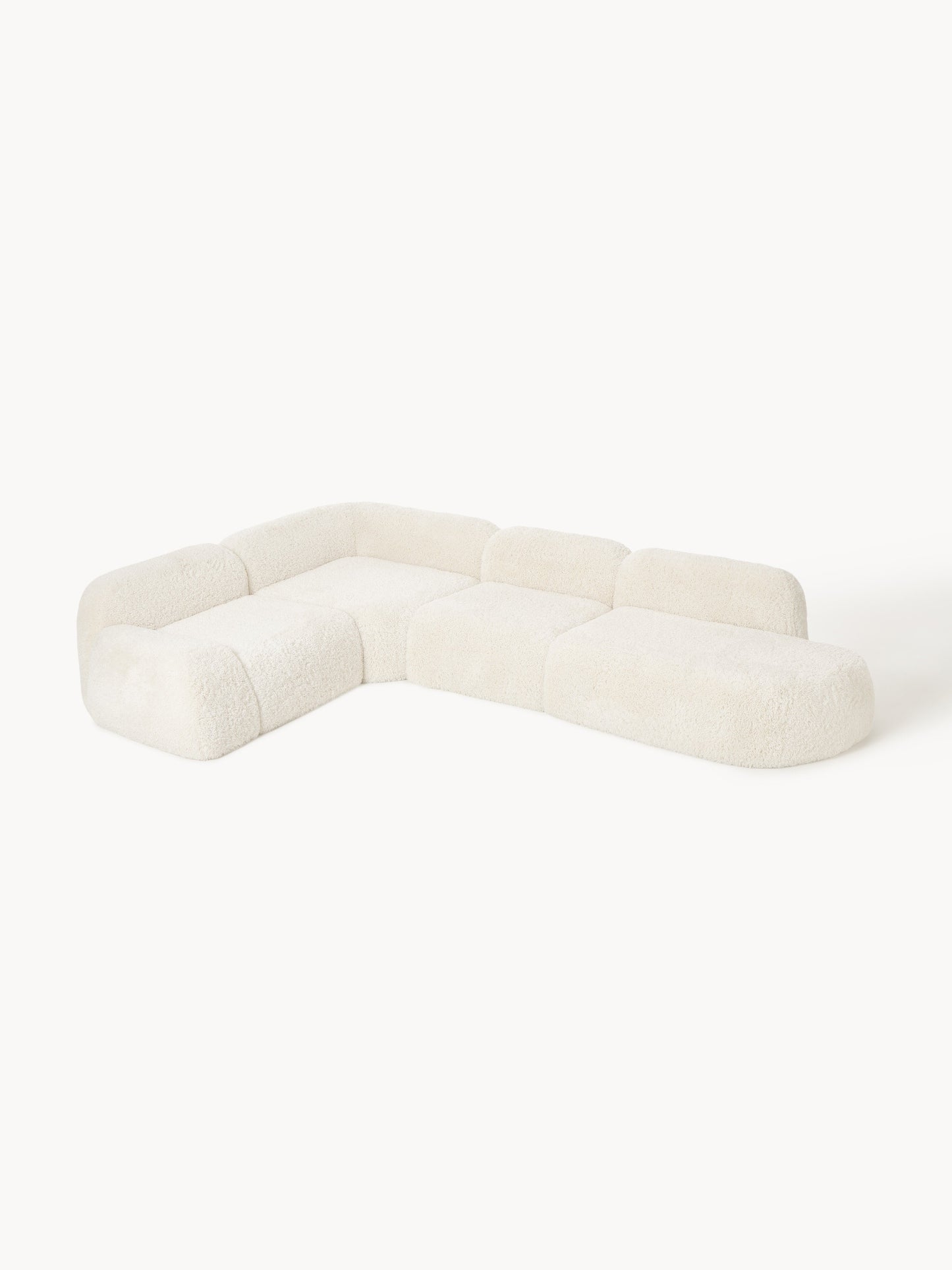 Wolstena XL Modular Teddy Corner Sofa with Chaise Longue